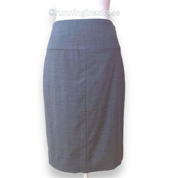 NWOT Banana Republic High Waist Stretch Pencil Skirt Virgin Wool Woven In Italy - Picture 2 of 16